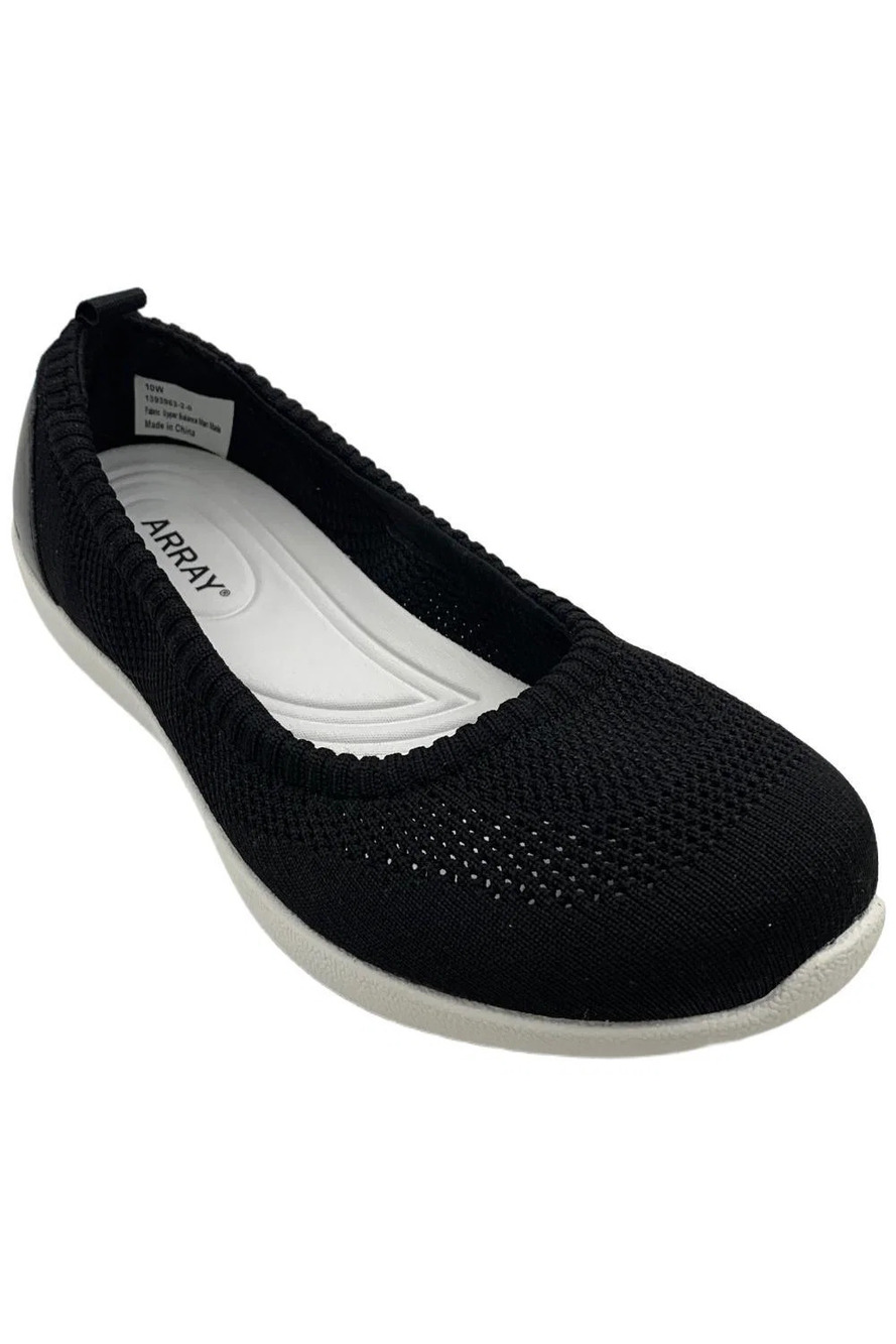 ARRAY Women's Kendall Slip-On Athletic Flats Black - Wide